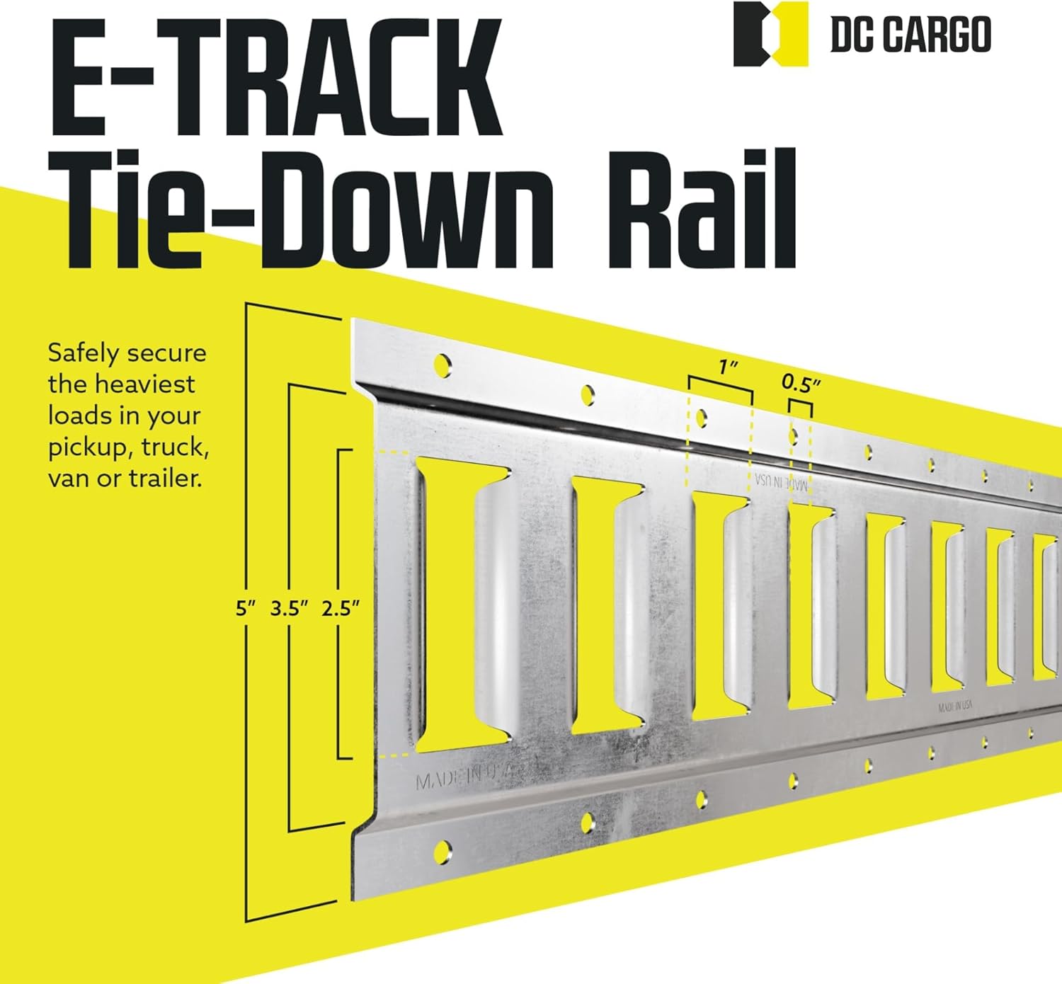 E Track Rail Kit 4 Ft 6-Pack – Galvanized Steel ETrack view 4