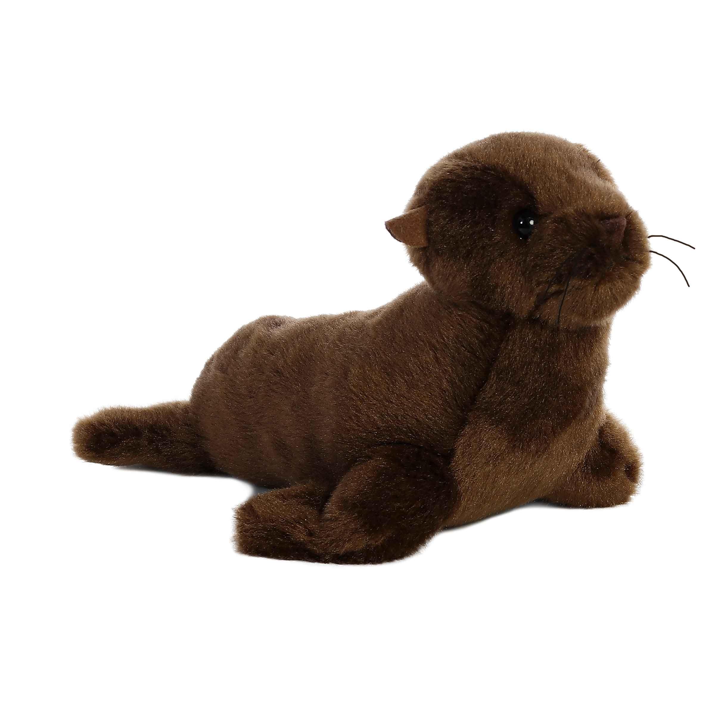 Adorable Mini Flopsie™ California Sea Lion Stuffed Animal - Playful Ease - Timeless Companions - Brown 8 Inches