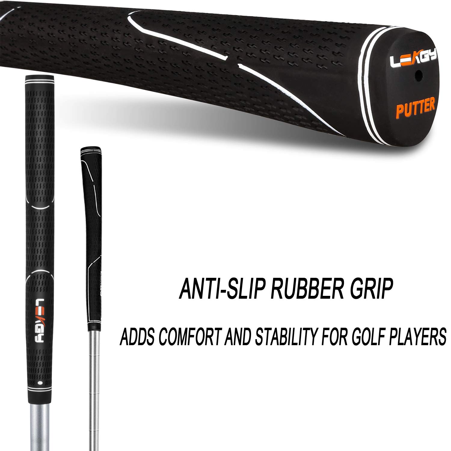 LEAGY - Putter de Golf clásico y Atemporal de 35 Pulgadas de Longitud - Cabeza de Dos vías Estilo Putt y Agarre de Goma Premium para golfistas diestros o Zurdos