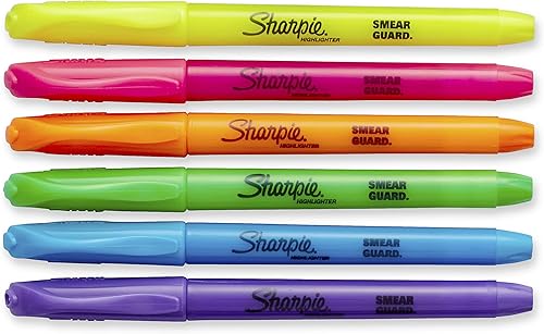 Miniatura 10 de SHARPIE Resaltadores de bolsillo, colores pastel suaves, surtidos, punta de cincel, 12 unidades y S-Gel, bolígrafos de gel, punta media (0.028 in),