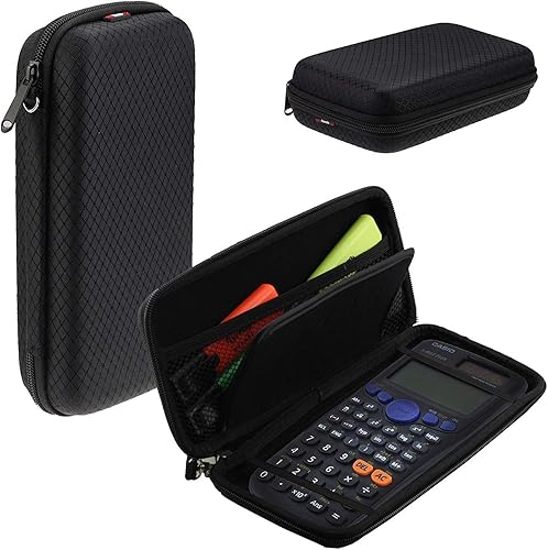 Navitech Funda rígida para calculadora de gráficos negros con bolsa de almacenamiento compatible con calculadora gráfica HP Prime + HP Prime G2