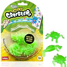 Slimy Sticky Creebler - GID Spider - Original Wall Crawler Sticky Window Runners Creeblers Heros and Glow in The Dark Glibber Spiders Sensory Anti-Stress Fidget for Children from 3 Years