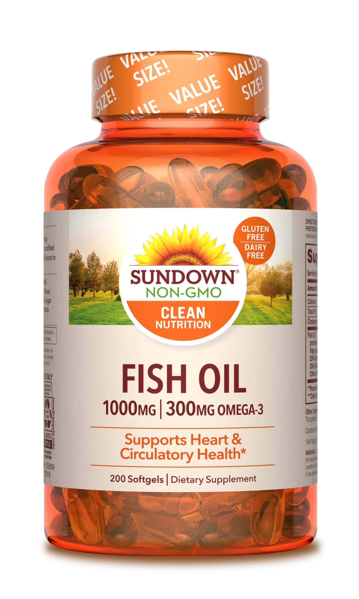 SundownFish Oil 1000 mg, 200 Softgels