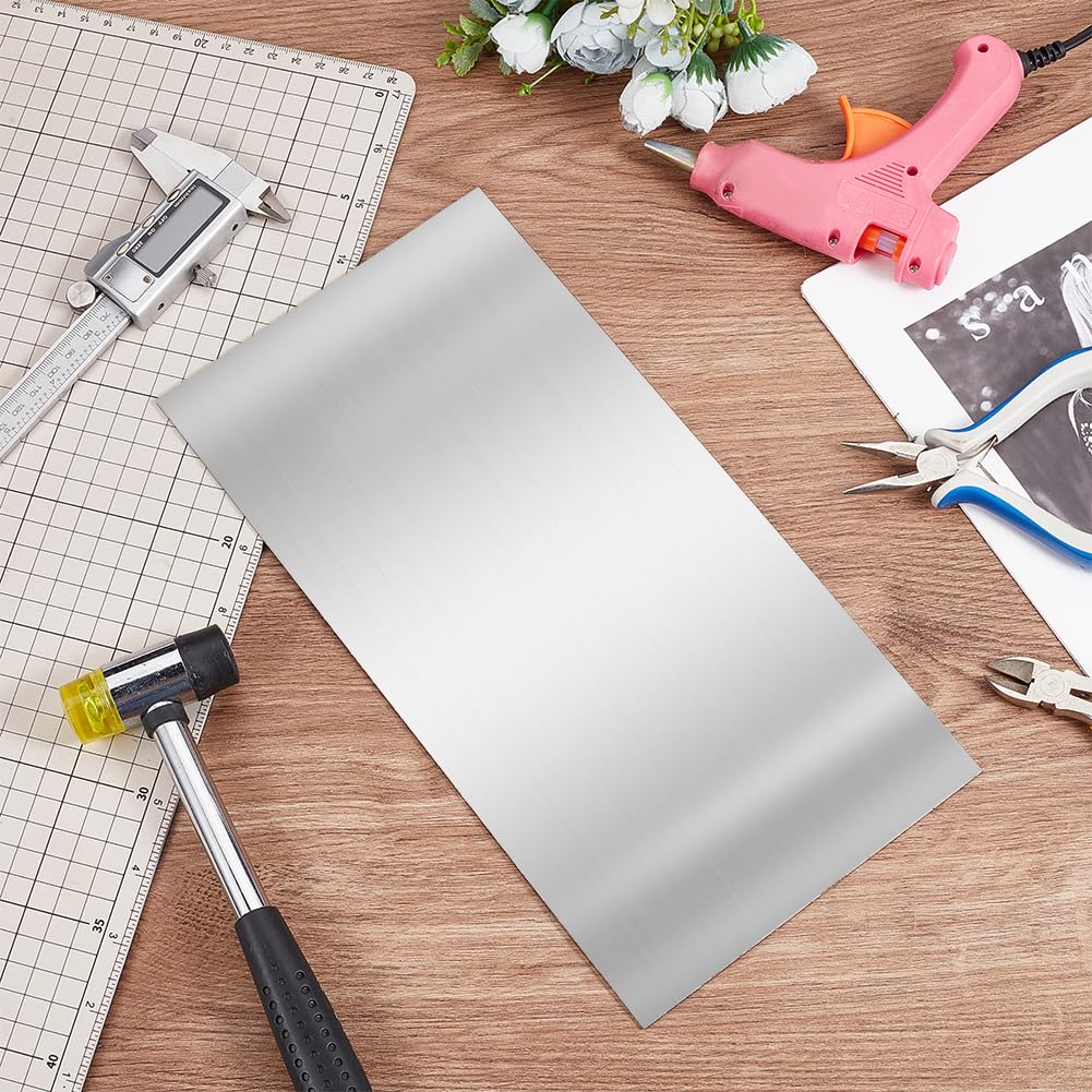 OLYCRAFT 2 pz 30x15cm Lamiera di Acciaio Laminato A Freddo Calibro 16/1.5mm di Spessore Lamiera di Acciaio Rettangolare Piastra di Striscia di Metallo In Acciaio Lamiera di Metallo Laminato A Freddo