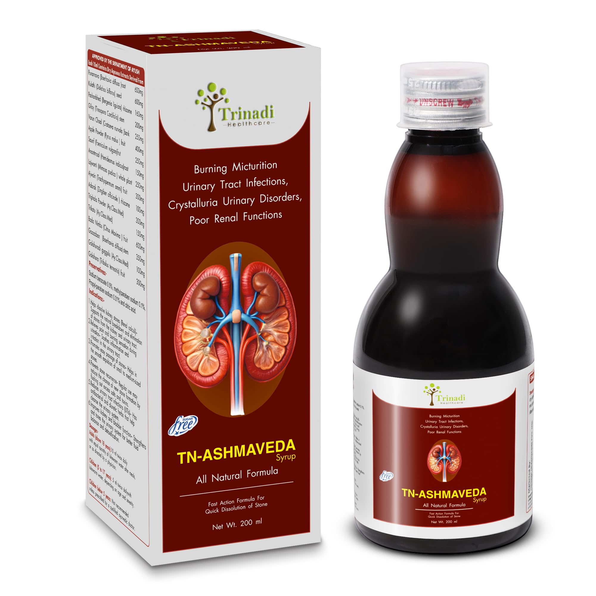 TN-Ashmaveda Syrup | Ayurvedic Kidney Stone Remover | Dissolves Renal & Bladder Stones, Relieves Burning Urination, Prevents Recurrence & Supports Urinary Health-picture-11