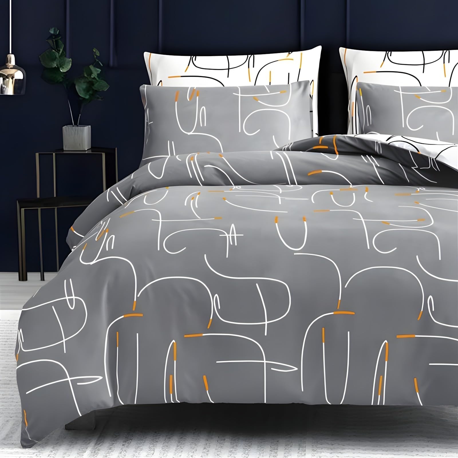 Housse de couette 240x260 adulte microfibre douce parure de lit imprimés simples GA498