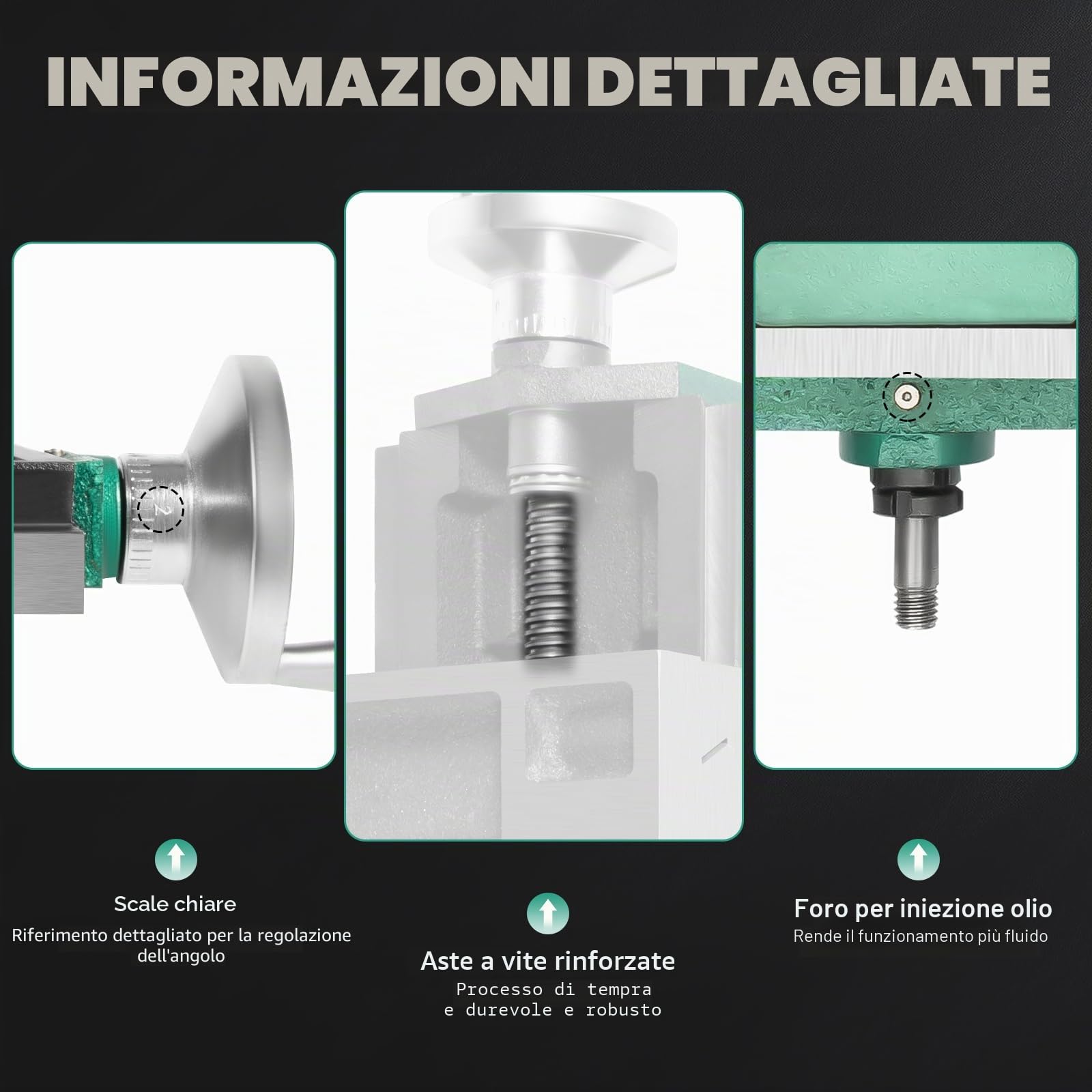 Tavolo a croce multifunzione per fresatura e fresatura in metallo, tavolo di coordinate per trapano a colonna per foratura e fresatura, 450 x 170 mm