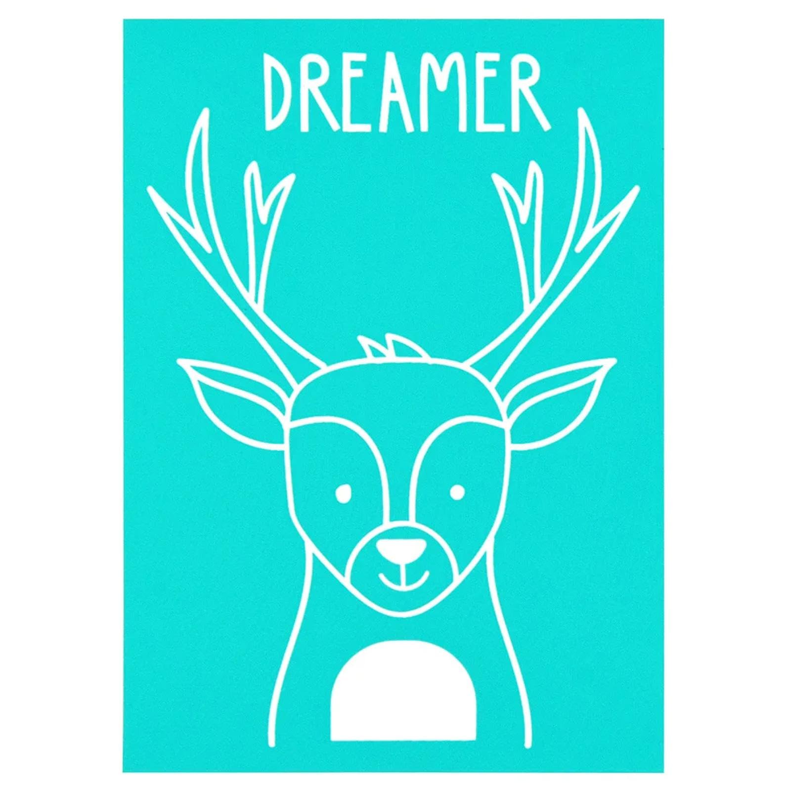 MANGOUSONG Screen Printing Kit,12.5x7.5cm Deer Pattern Silk Screen Stencils for Polymer Clay Silkscreen Print Kit Mesh Stencils Transfer Crafts Printing Reusable