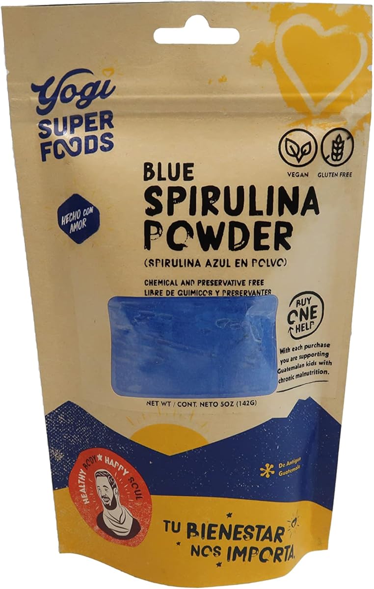 Yogi Super Foods Yogi Super Foods Blue Spirulina Powder Made from Blue-Green Algae Extract - Superfood Plant, Rich Source of Protein, for Immune Support, Energy, Natural Food Coloring for Baking - 5 Ounce Bag