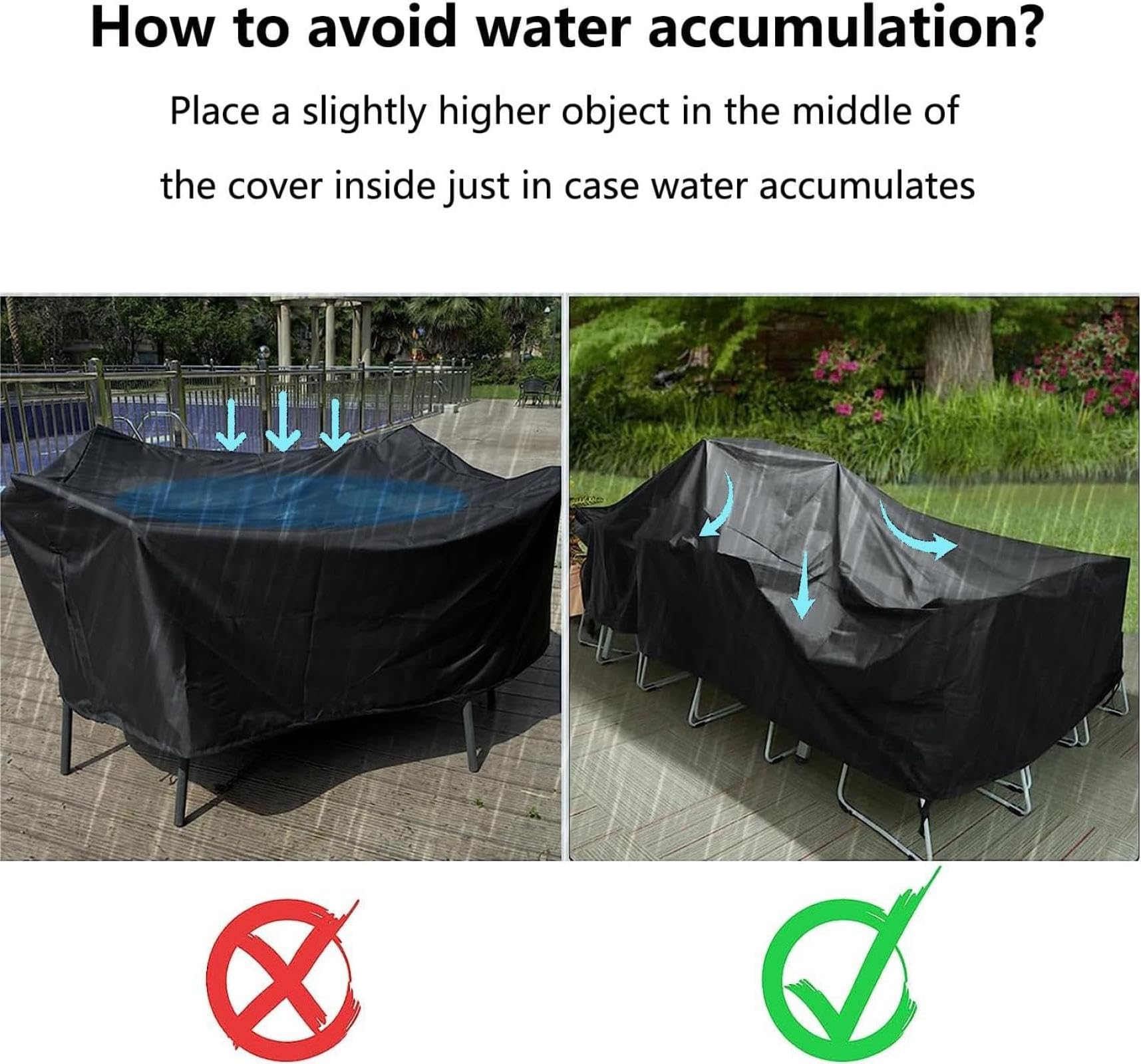 KDXAOBEI Tuinmeubelset hoezen 100 x 60 x 100 cm (LxBxH) grote tuinmeubelhoezen waterdicht, terrasset hoes 600d zwaar belastbare kubus, outdoor tafelhoezen waterdicht canvas rotan bankhoes