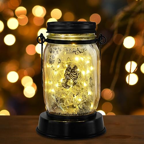 Styleonme Faroles solares decorativos para exteriores (colocación de suspensión a tierra 3 en 1), regalos para mamá, abuela, mujeres y todos,