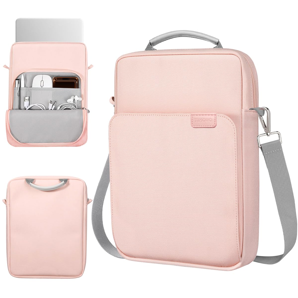 TiMOVO Custodia per Laptop per MacBook Neo 13 pollici 2026 Modello A3404 con Chip A18 Pro, Borsa da Trasporto con Manico e Tracolla, Rosa