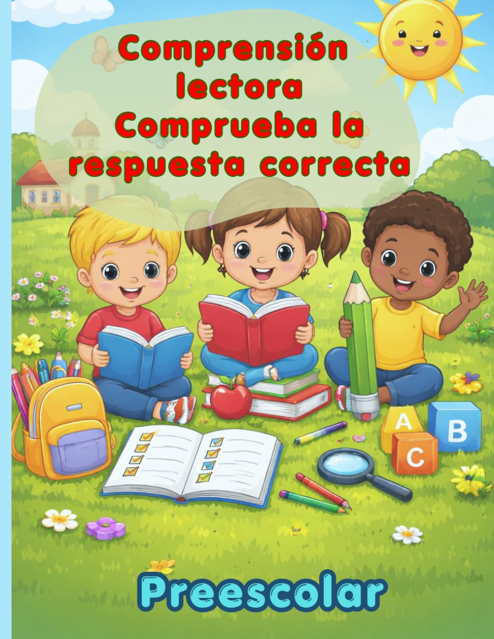 Comprensión lectora: comprueba la respuesta correcta (Preescolar) 100 textos cortos con preguntas de opción múltiple para niños: Lectura y comprensión ... – Preescolar (MS/GS) Inicio de 1.er grado