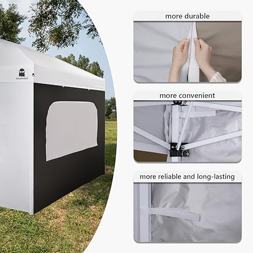 Miniatura 6 de Pared lateral para toldo desplegable de 10 x 10 pies, pierna recta, toldo impermeable instantáneo, 1 paquete solo para pared lateral del toldo