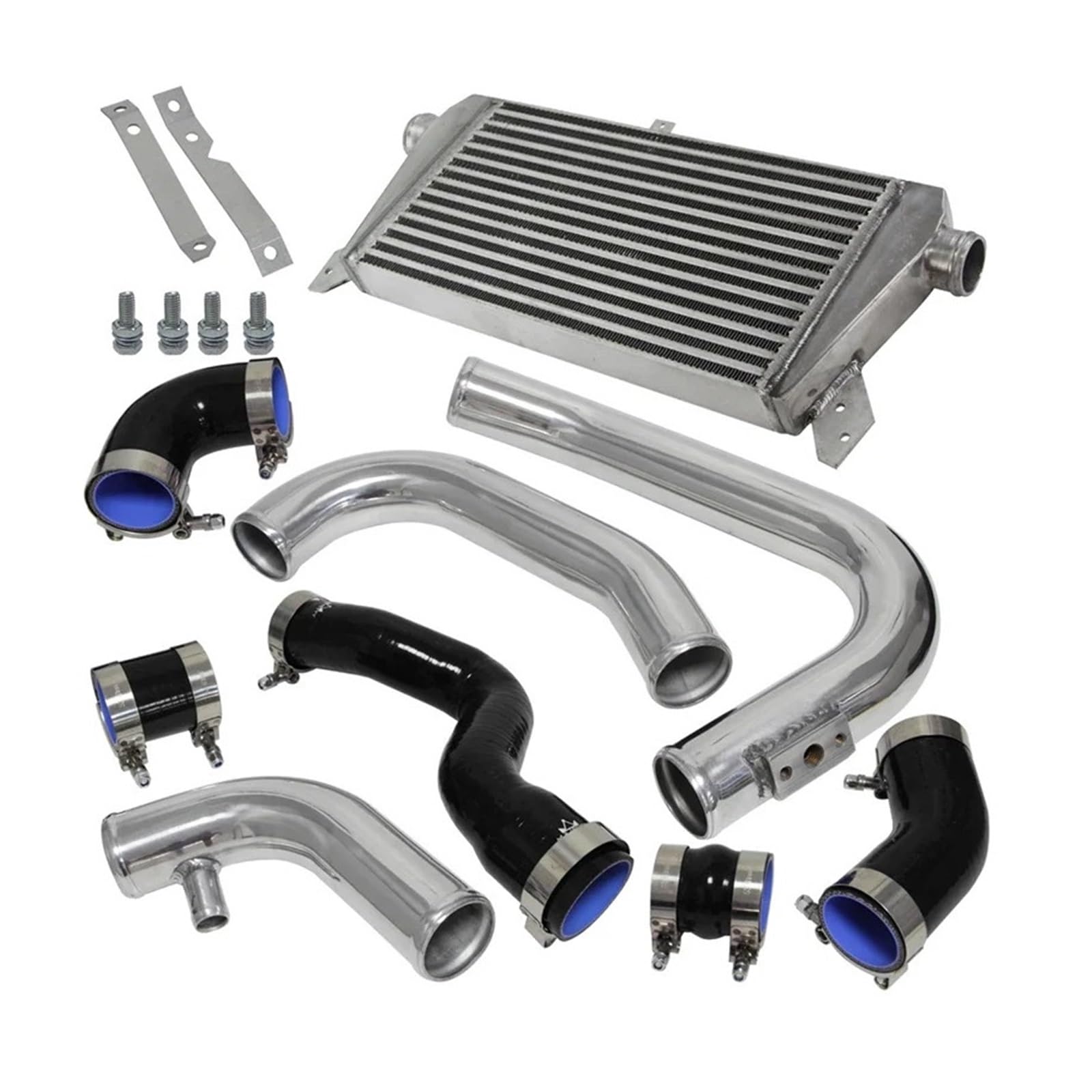 Noauqwtv Black For A4 1.8T Turbo B6 2002-2006 Intercooler Piping Kit Turbo Intercooler Kit