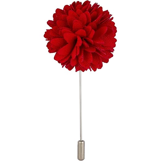 Maroon Bunch Flower Lapel Pin Brooch