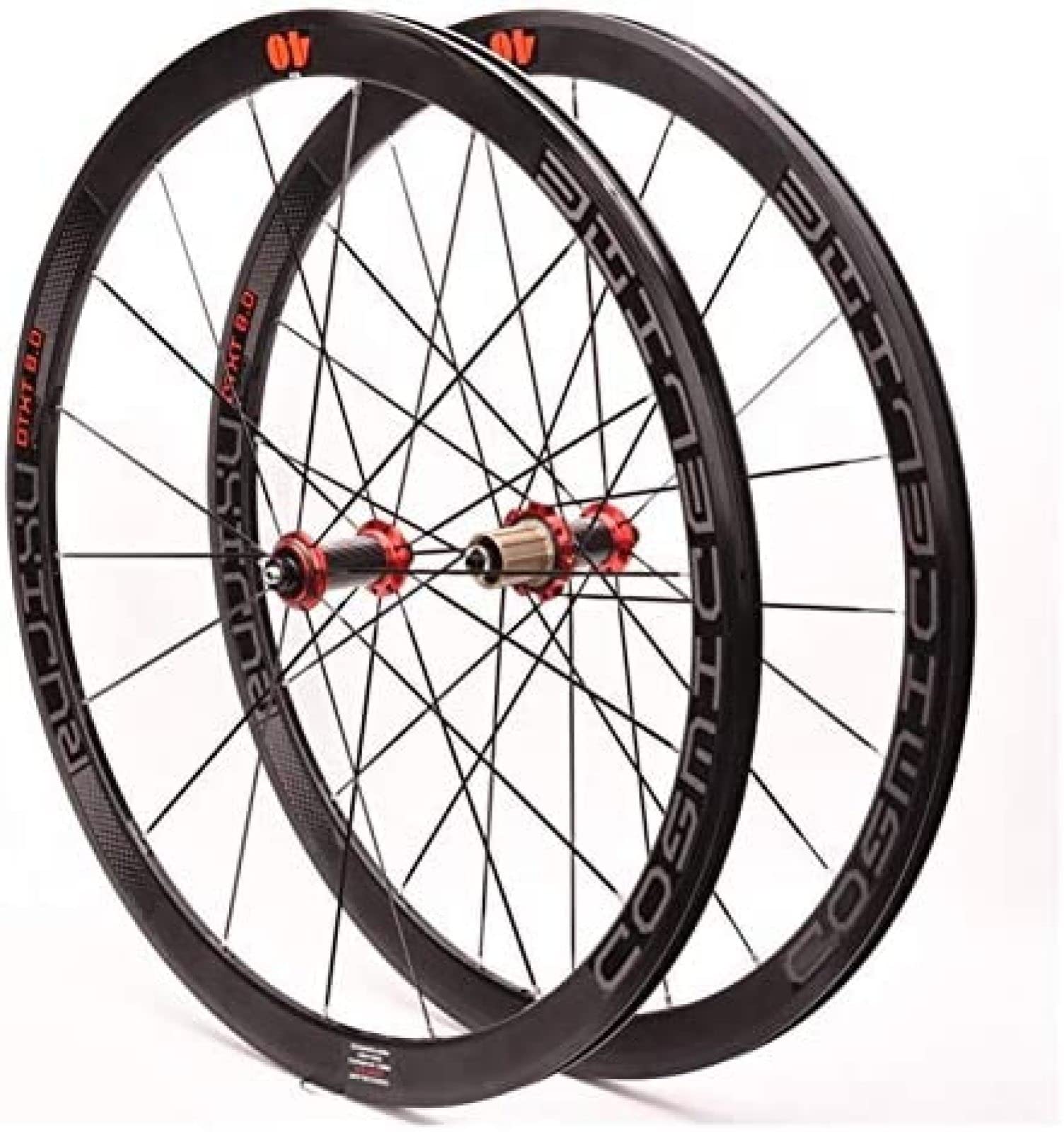 Zestaw kół rowerowych 700C do roweru szosowego z podwójną ścianką piasta z włókna węglowego hamulec V/C 40MM obręcz przód 18H tył 21H koła 8 9 10 11 prędkości