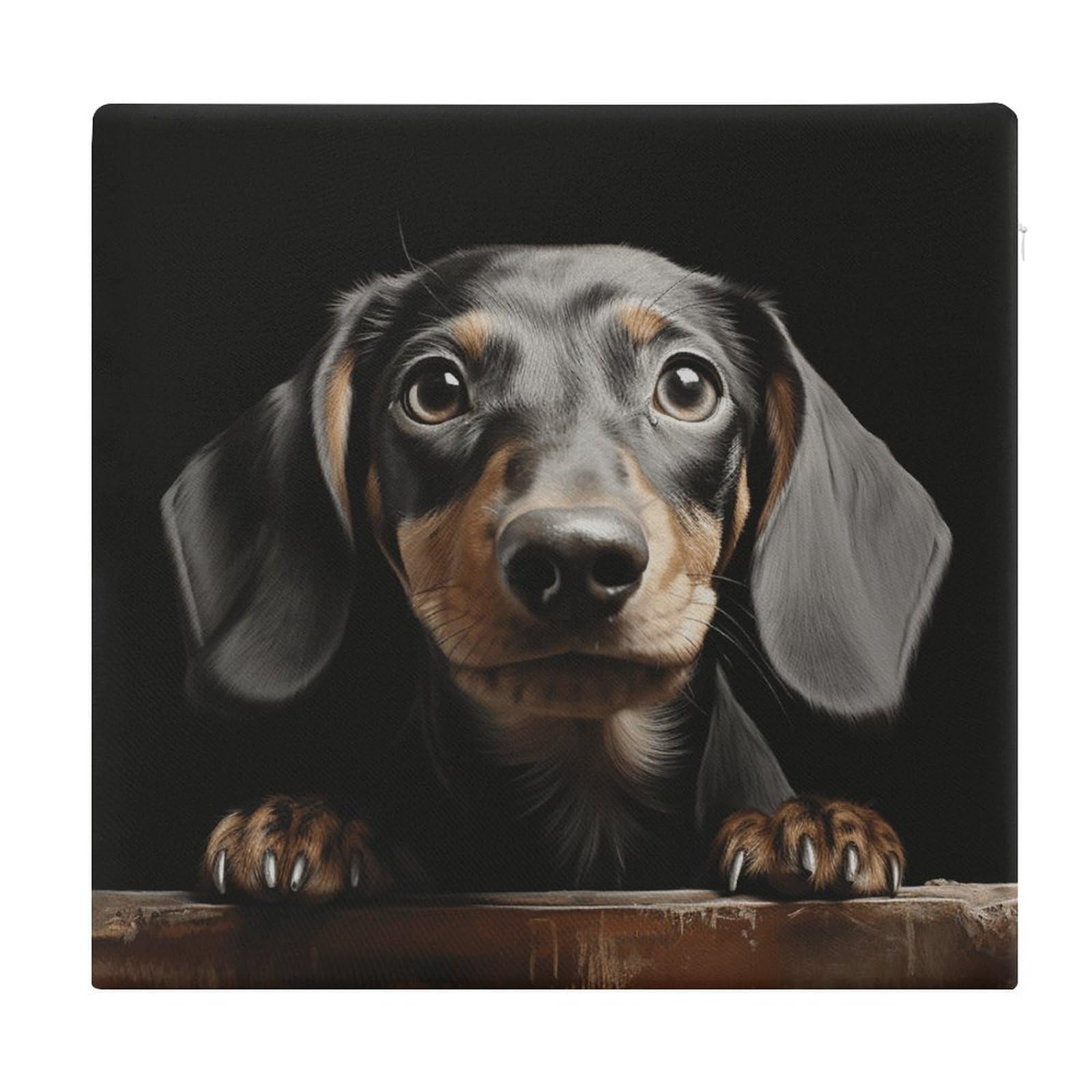 VstaDank Pad Dachshund Chair Cushion for Dining Chairs Breathable Square Chair Pads Non-Slip Seat Cushions Memory Foam Pad Floor Pillow for Meditation Or Yoga 13.8”x15”