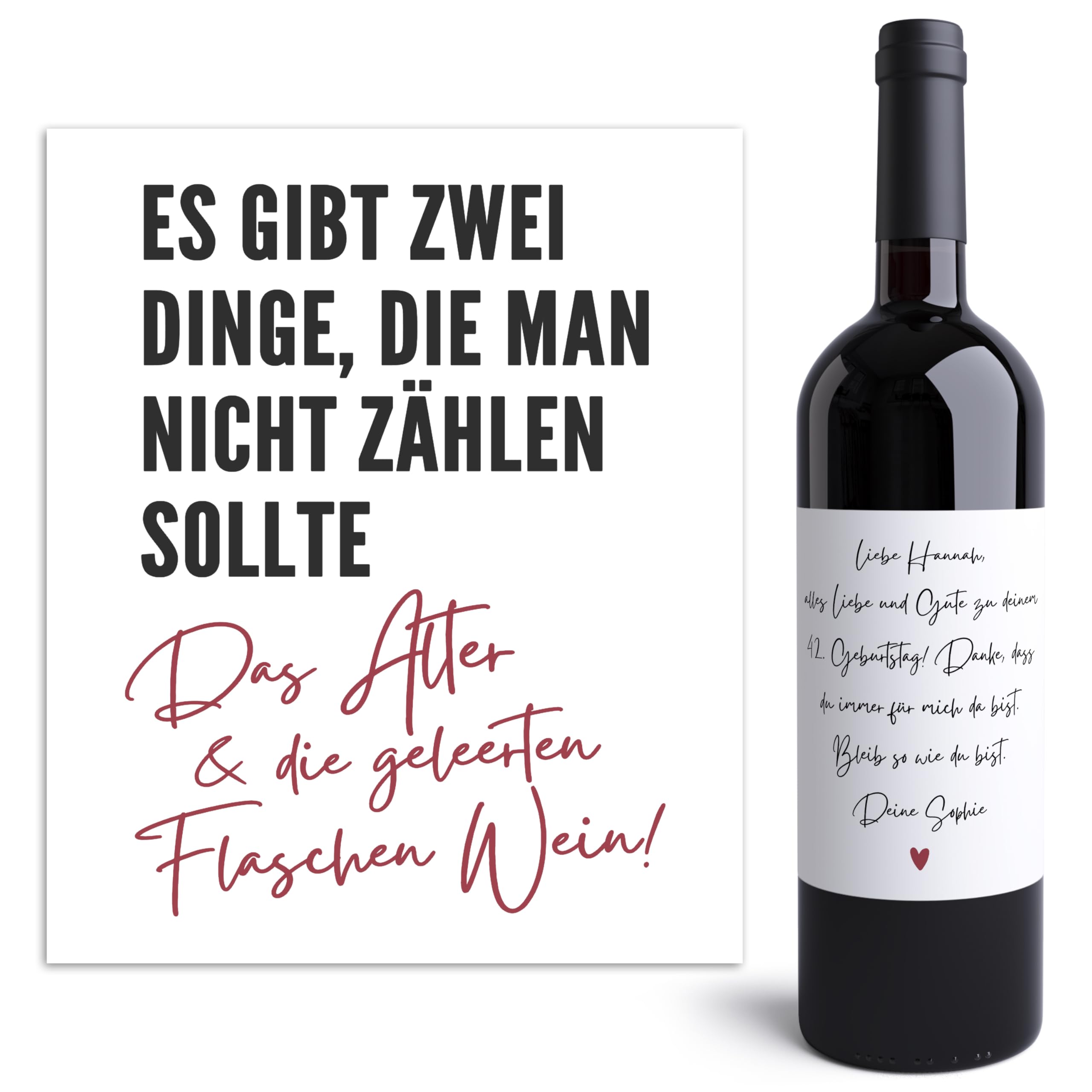 Lustiges Personalisiertes Weinetikett – Geburtsta Produktbild-Vorschau 1