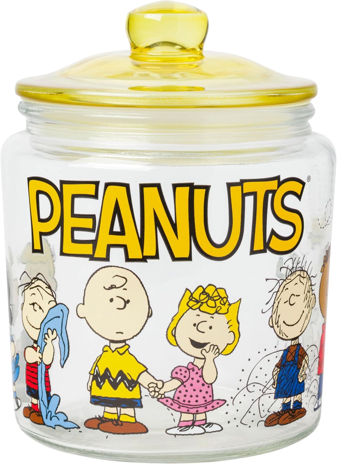 Amazon.com: Silver Buffalo Peanuts Squad Featuring Snoopy, Glass