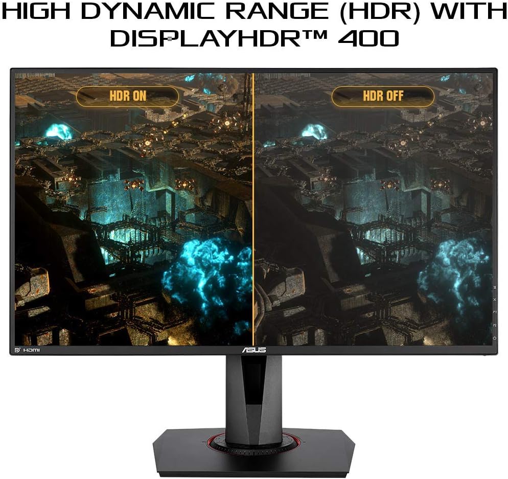 ASUS TUF Gaming VG279QM 27” HDR Monitor, 1080P Full HD (1920 x 1080) Fast IPS, 280Hz, G-SYNC Compatible, Extreme Low Motion Blur Sync 1ms, DisplayHDR 400, Eye Care, DisplayPort Dual HDMI thumbnail 5