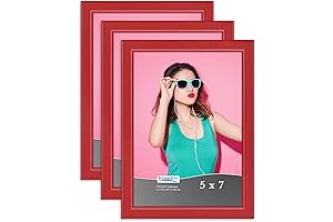 Icona Bay 5x7 Picture Frames: Perfect for Displaying Cherished Memories in a Striking Red Hue