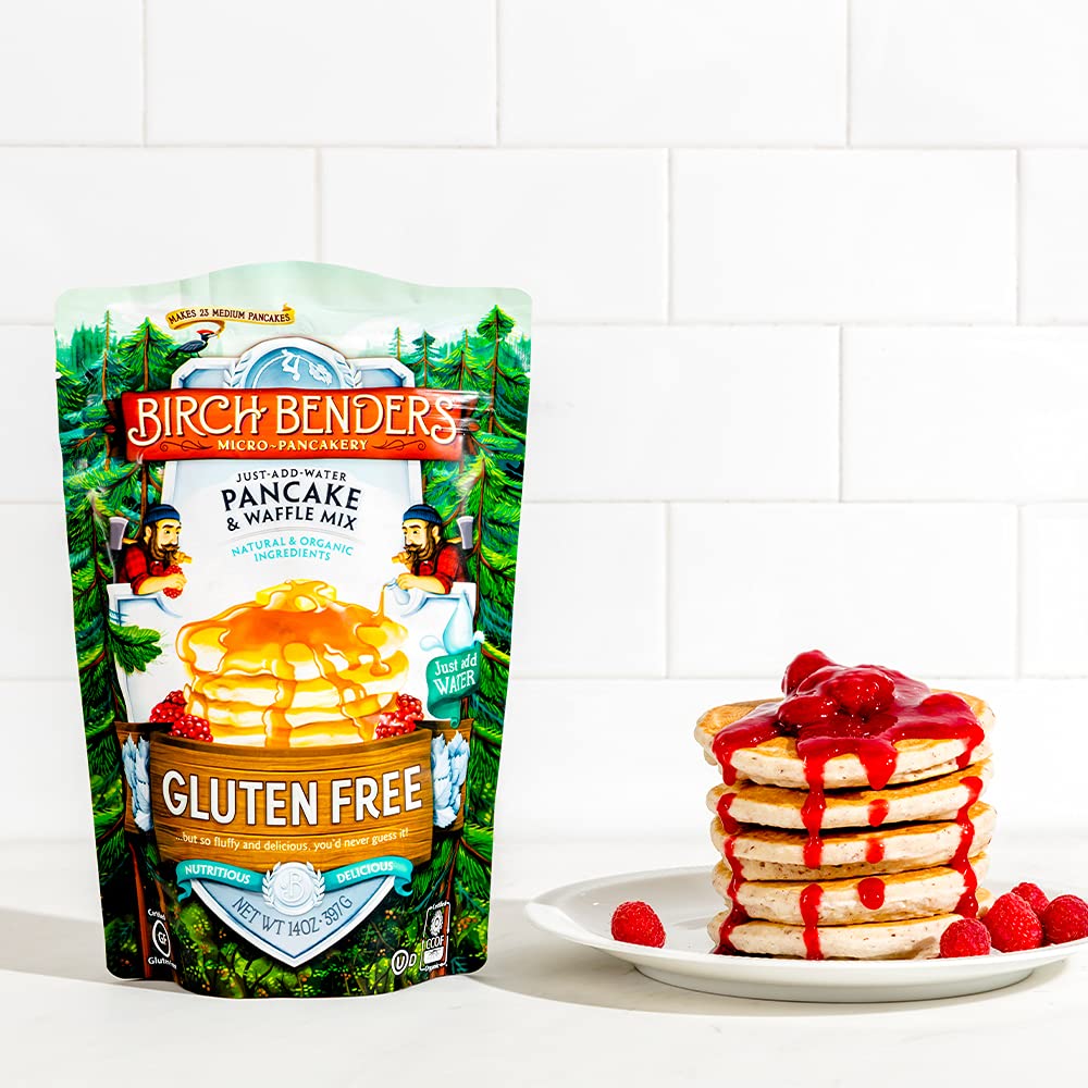 GlutenFree Pancake and Waffle Mix by Birch Benders, Made with Brown