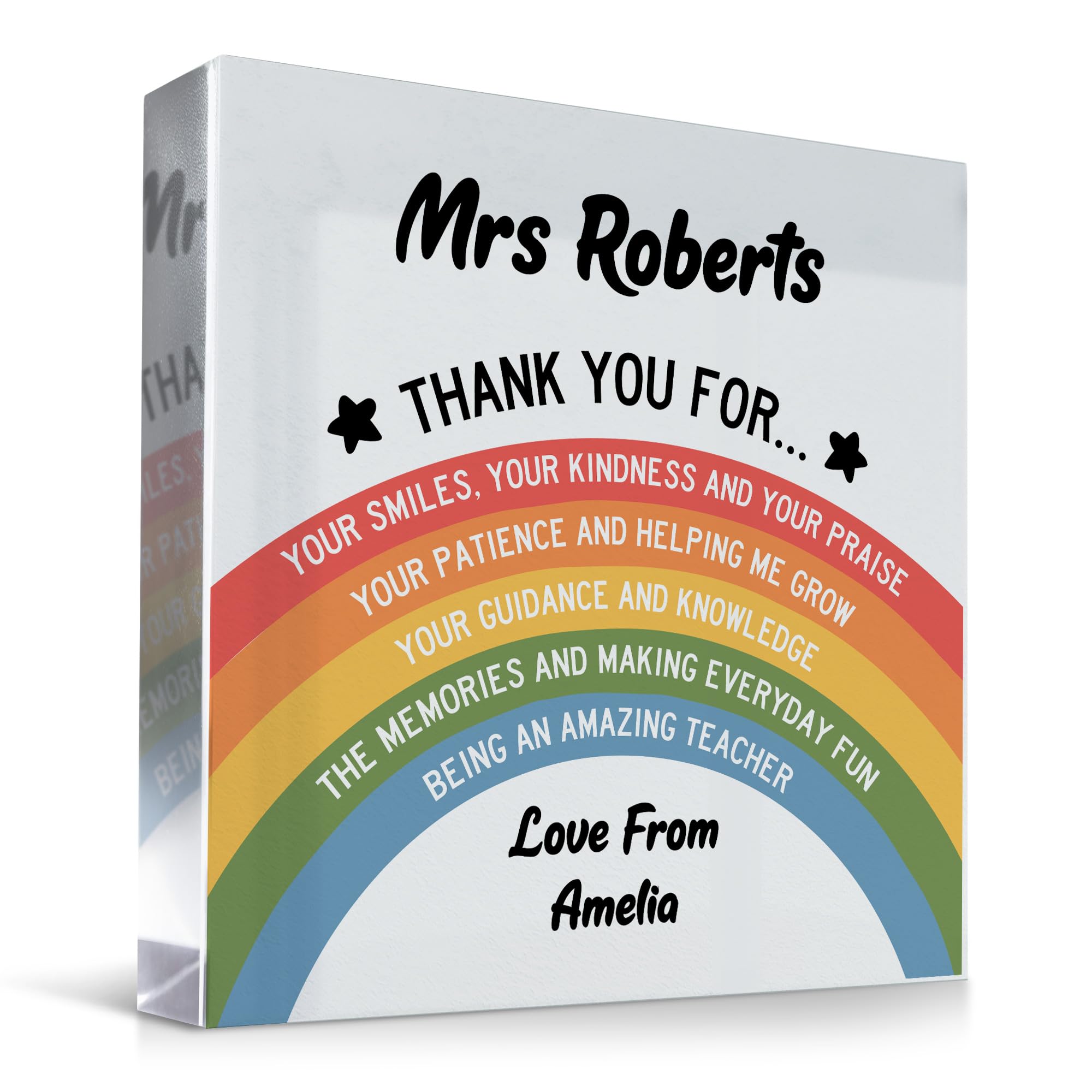 Red Ocean Personalised For Teacher AMAZING TEACHER Plaque Thank You For From Student Leaving Nursery School Teachers Gifts Women Men