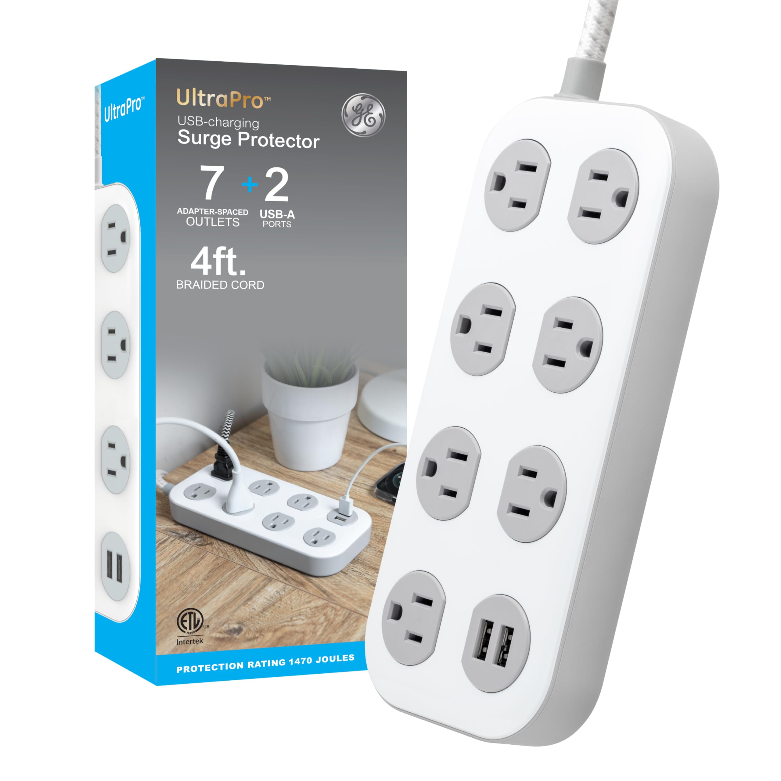 Amazon.com: GE 7-Outlet Surge Protector Power Strip with USB, 2