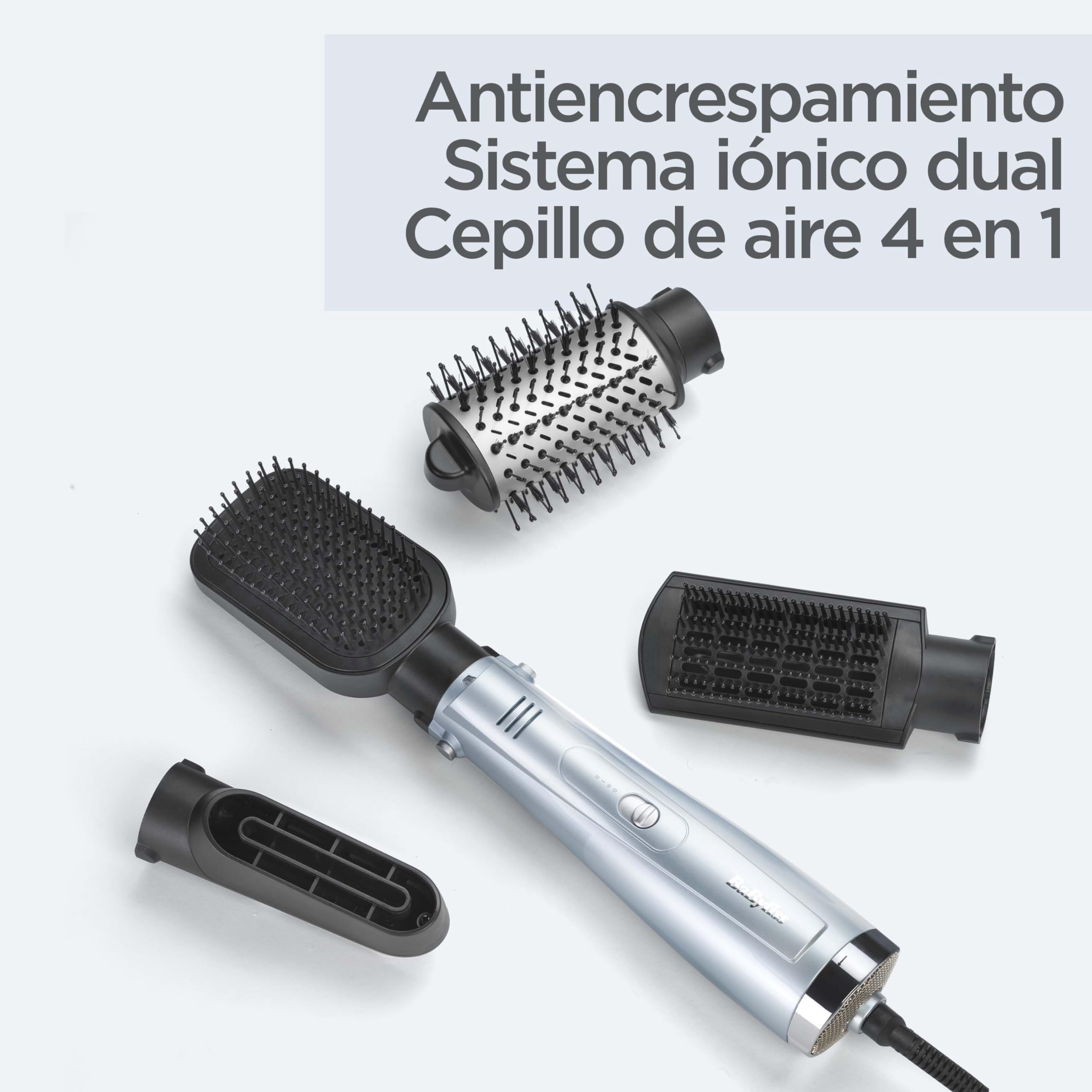 BaByliss Hydro Fusion AS774E Cepillo secador de pelo 4 en 1 Antiencrespamiento Azul