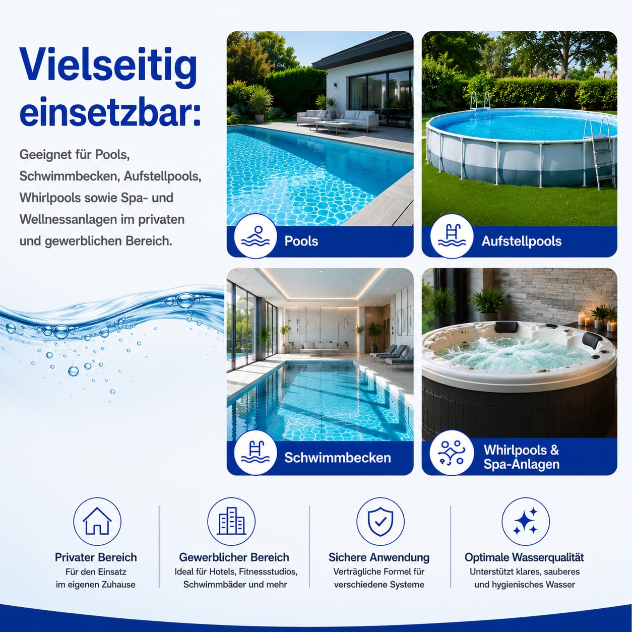 HERRLAN® Aktivsauerstoff 12% – 5 Liter Kanister- Stabilisiert - Food Grade Qualität - Wasserpflege & Desinfektion - Chlorersatz - Klarwasser-Effekt - Made in Germany