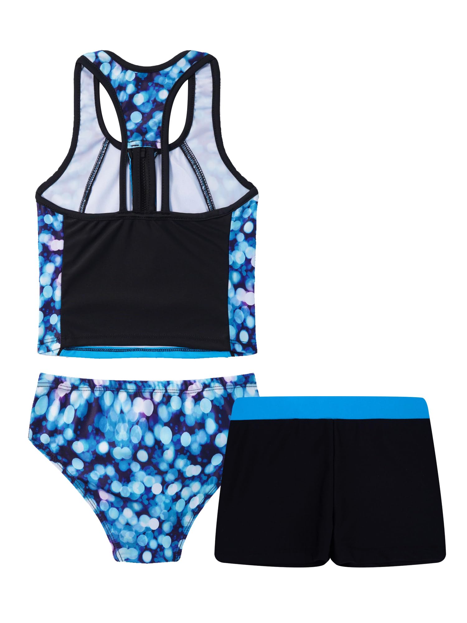 IEFIEL Traje de Baño Tres Piezas Niña Tankini Secado Rápido Ropa Playa Piscina Surf