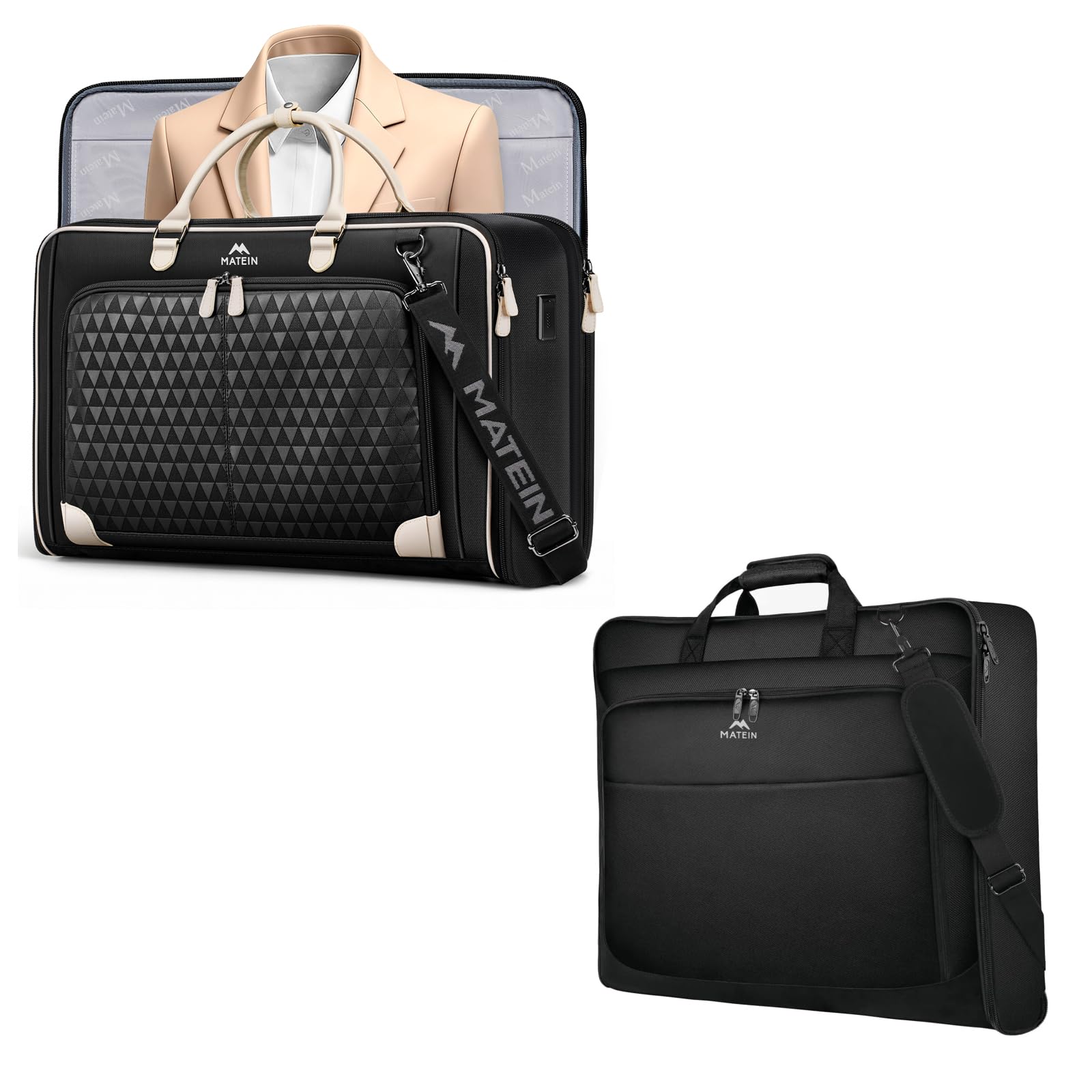 MATEIN Carry On Garment Bags for Airplanes Travel Garment Bags for Women Up to 5 Suits with Aroma