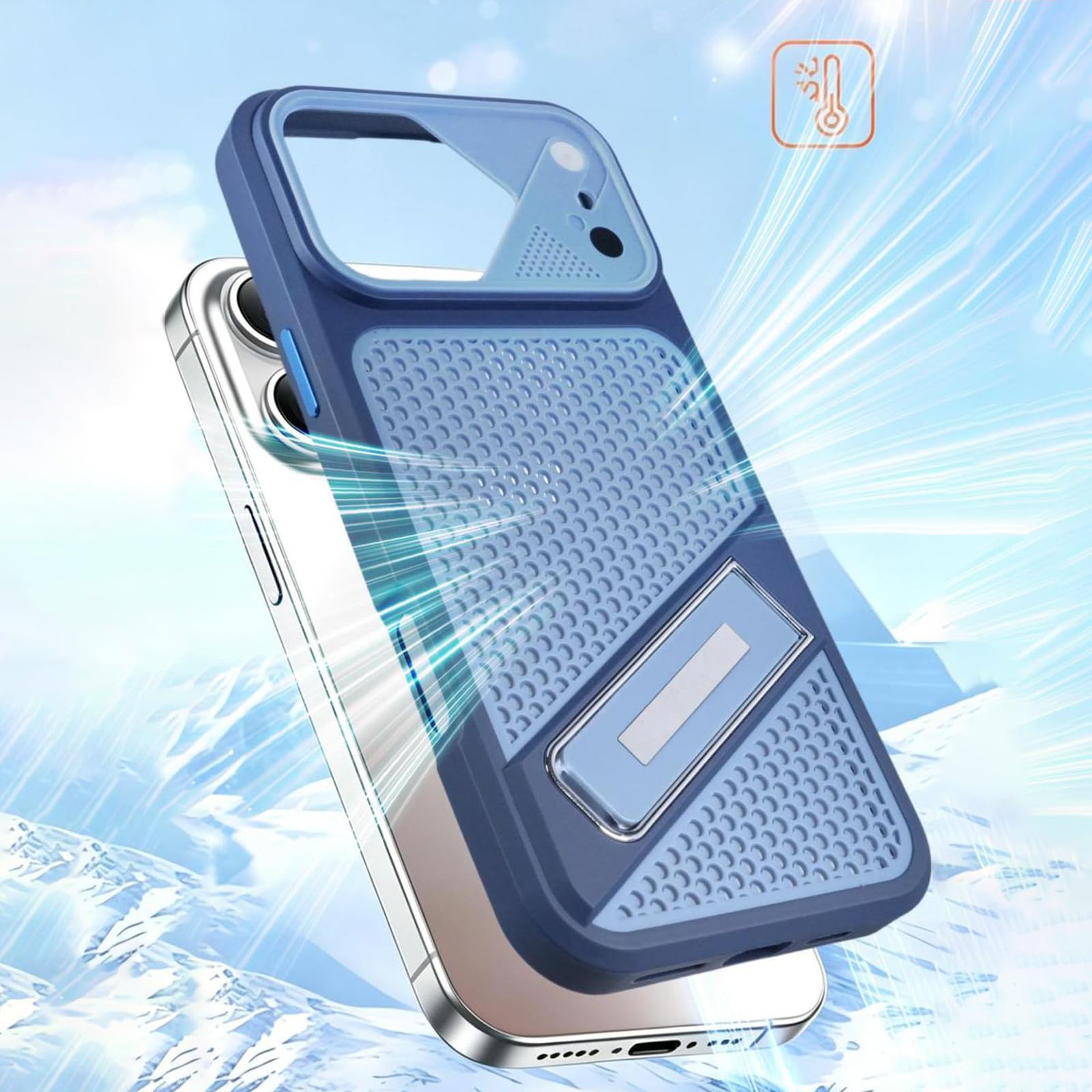 Delgado Funda para iPhone 18 Pro Max/18 Pro, Esmerilada Disipación de Calor