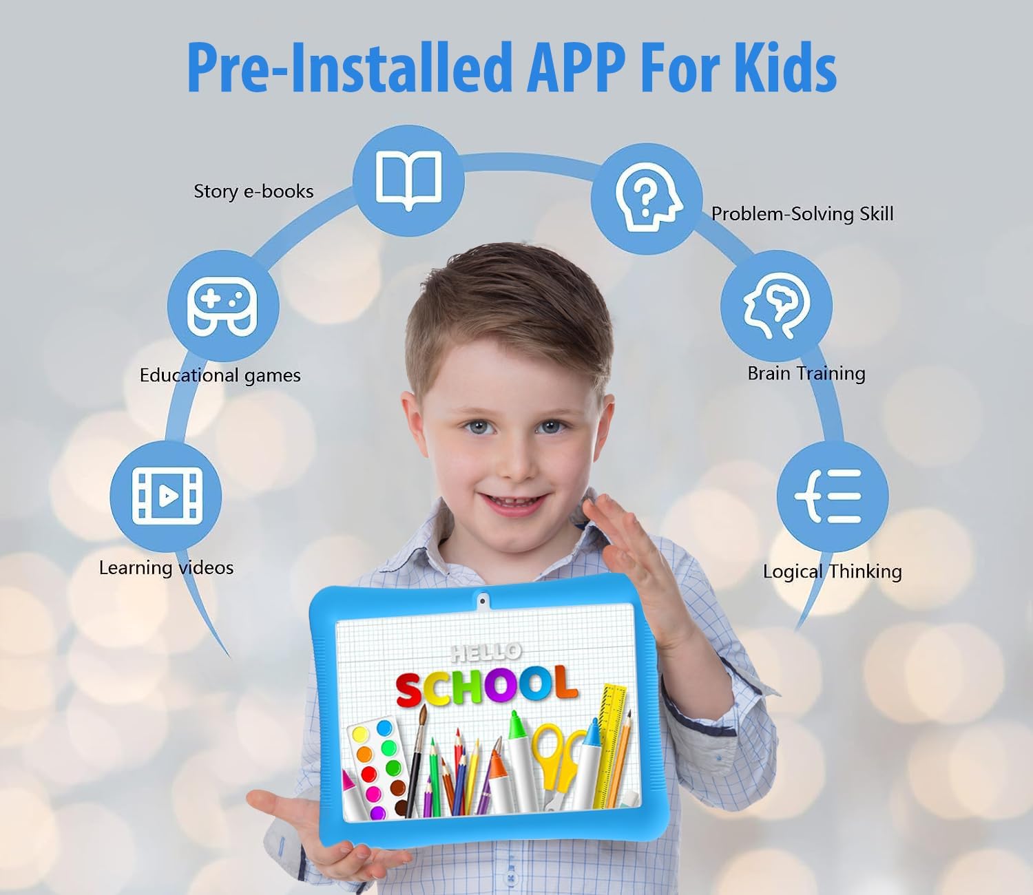 LULUGTI Tablet per Bambini 10 pollici,Android 11 wifi tablet, 4GRAM 64GB ROM,Google Certificated,Controllo Parentale,Kids Space,Tablet PC con Custodia Protettiva per Tablet Antiurto(Blu) LULUGTI Tablet per Bambini 10 pollici,Android 11 wifi tablet, 4GRAM 64GB ROM,Google Certificated,Controllo Parentale,Kids Space,Tablet PC con Custodia Protettiva per Tablet Antiurto(Blu)