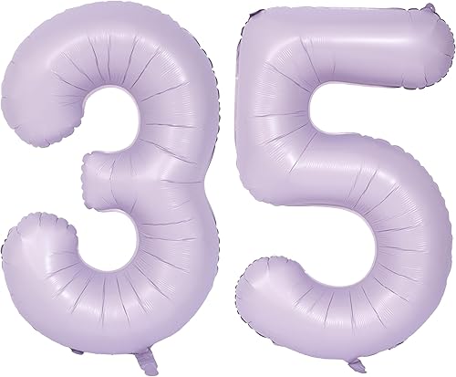 Vista 7 de 40" Macaron purple Number Balloons Helium Foil Mylar Balloon Birthday Party banquet Decoration 9