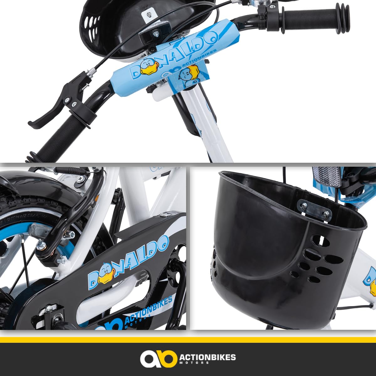 Actionbikes Kinderfahrrad | 12 16 20 Zoll - V-Brake Bremsen - Fahrrad für Kinder von 2-9 Jahren - Schutzblech v. / h - Kinder Fahrrad für Mädchen & Jungen - Fahrräder - Bicycle - Kinderrad - Bike