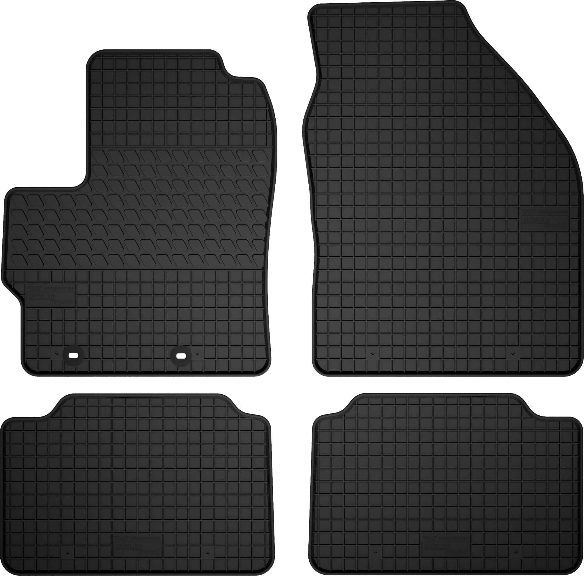 Tappetini in Gomma su Misura, Compatibili con Toyota Yaris IV Hybrid (2020-) Hatchback Neri Adattamento Ottimale
