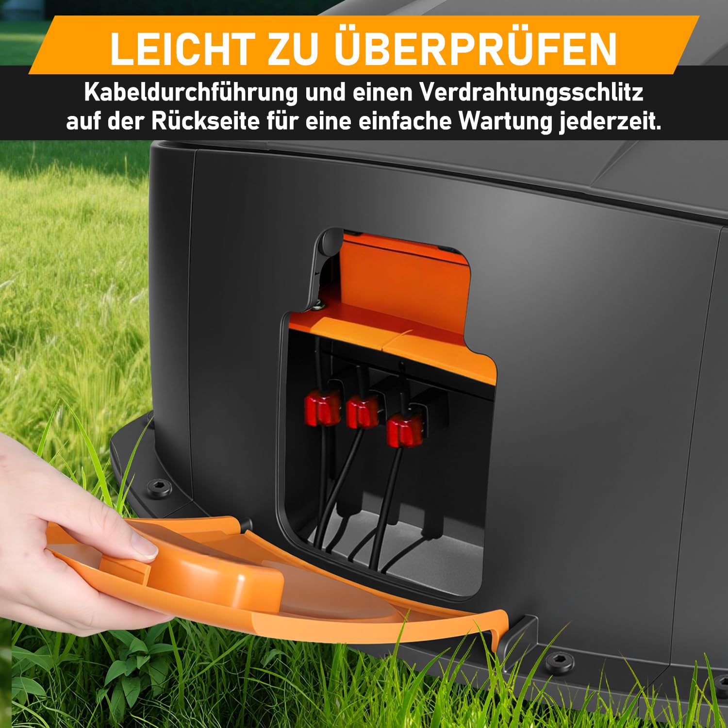 Hochklappbar Mähroboter Garage Kompatible Ladestationen Schutzüberdachung UV-Schutz 70.5x57x33cm