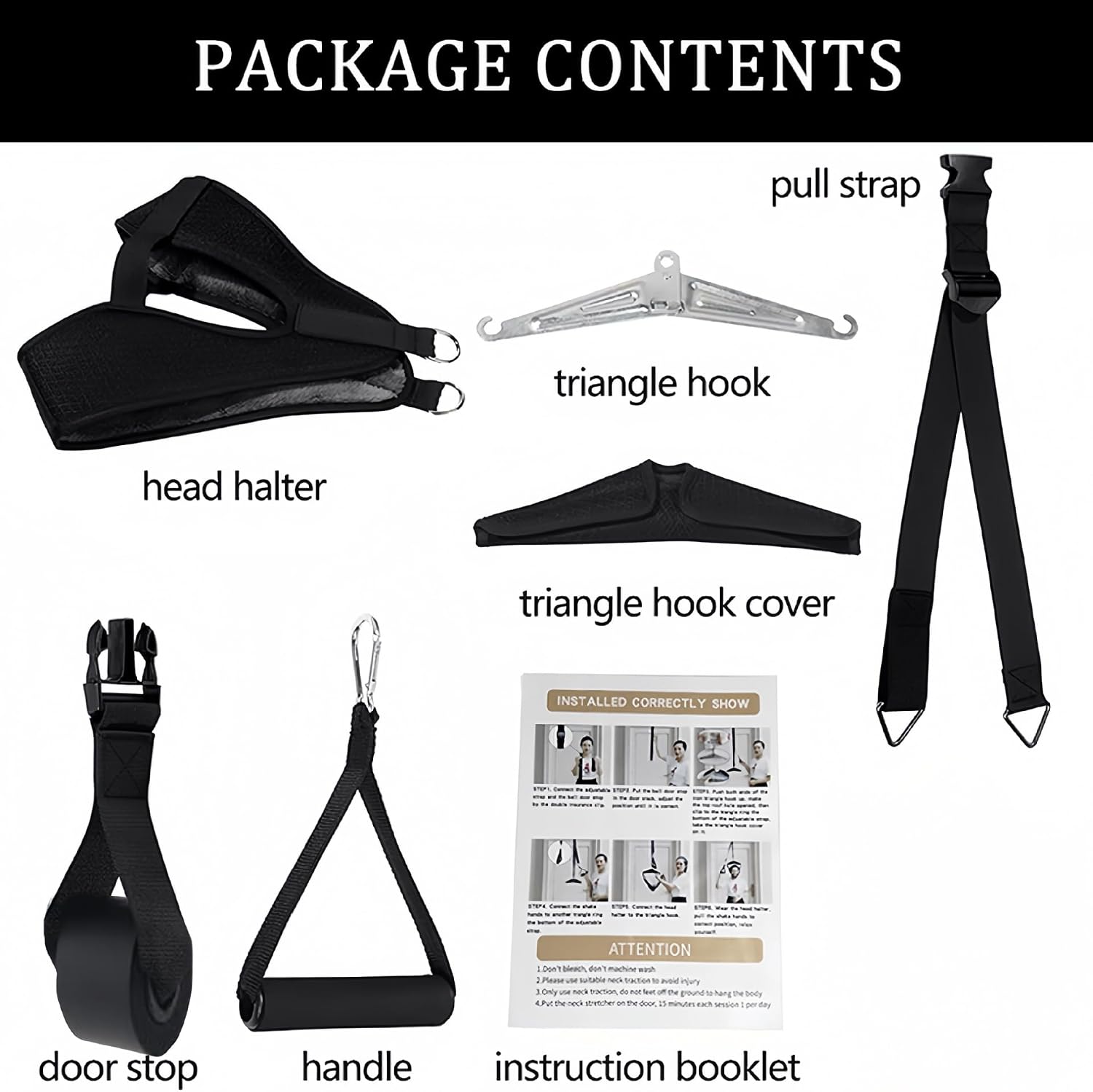 Neck Stretcher Cervical Neck Traction Device Adjustable Cervical Relief Sling for Pain Relief Herniated Disc Pinched Nerve Posture Correction
