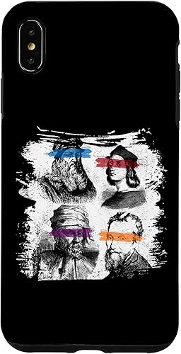 Vista 8 de iPhone 11 Pro Max Ninja Art Renaissance Artist Drawing Estudiante de arte Estuche para artista