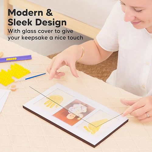 Miniatura 5 de Kit de huellas y manos para bebé, kit de huellas de bebé, marco de recuerdo para recién nacidos, kit de huellas de manos para bebé, regalos