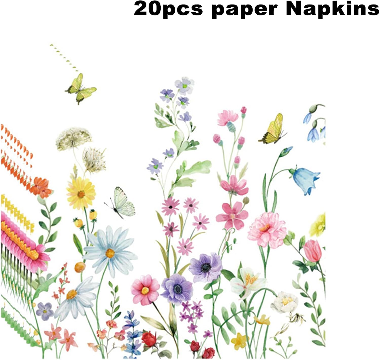 118 Pcs Wildflower Party Supplies, Incluede Flower Tablecloth Happy Birthday Banner Disposable Plates Napkins Tableware Set for Spring Summer Birthday Decorations, Serve 16 Guests - Image 7