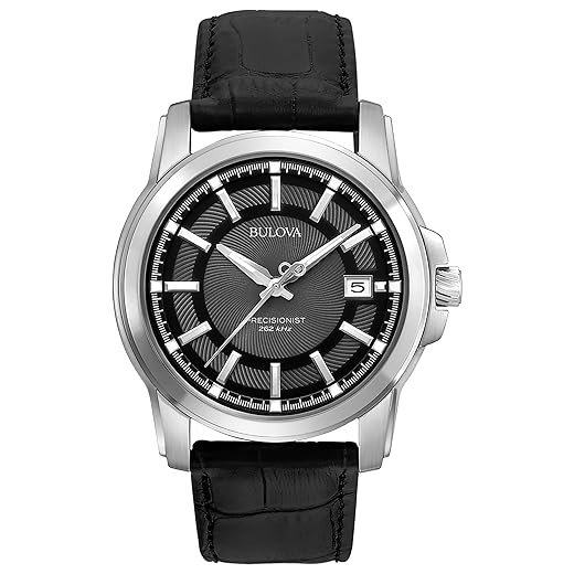 Bulova Relógio masculino 96B158 Precisionist com pulseira de couro