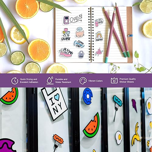 Miniatura 8 de Papel adhesivo de vinilo imprimible para impresora de inyección de tinta 21 brillante y 21 mate 8.5x11 pulgadas