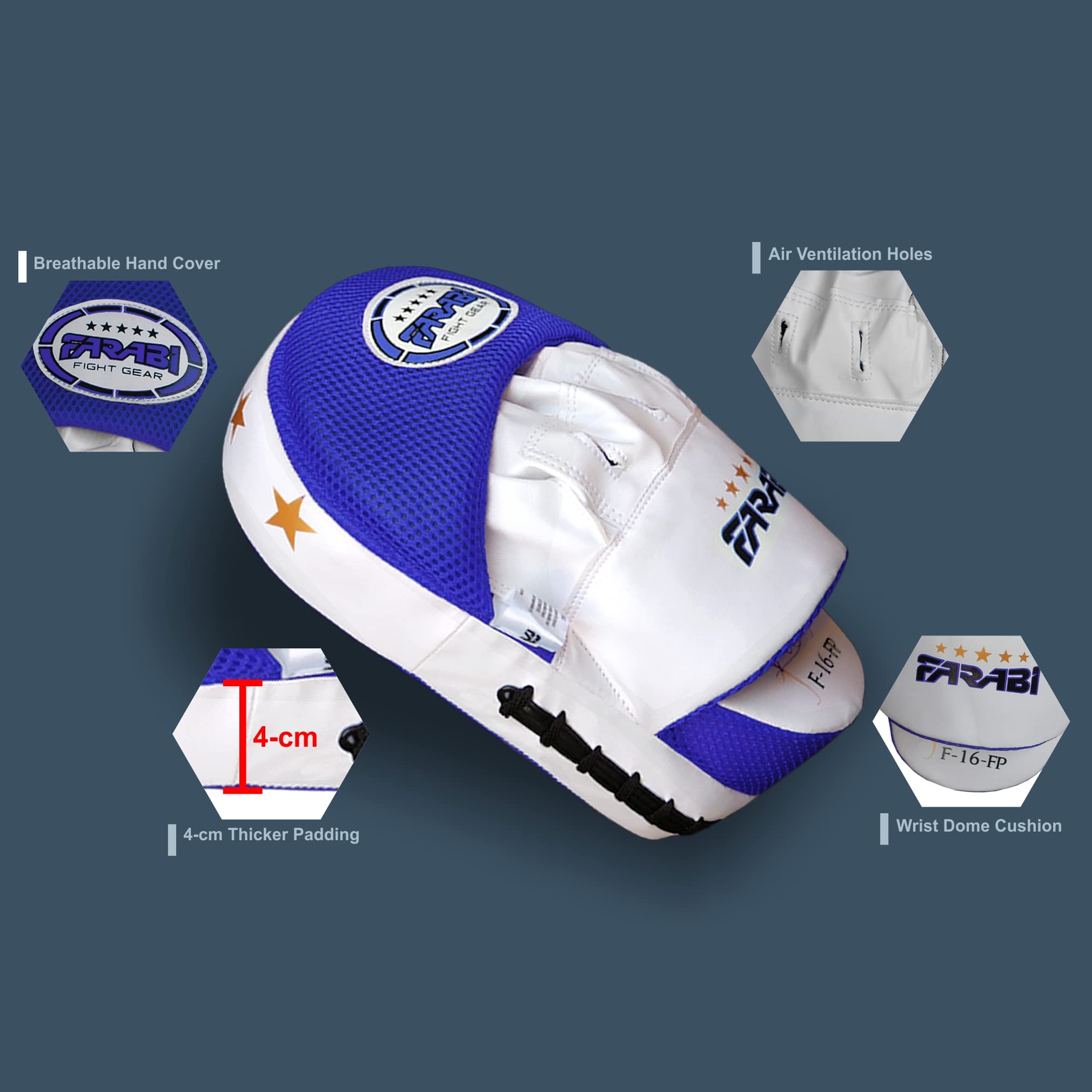 Farabi Sports Box pratzen Curved Punching Mitts Pads - Boxing Pads zum Boxen Muay Thai Training