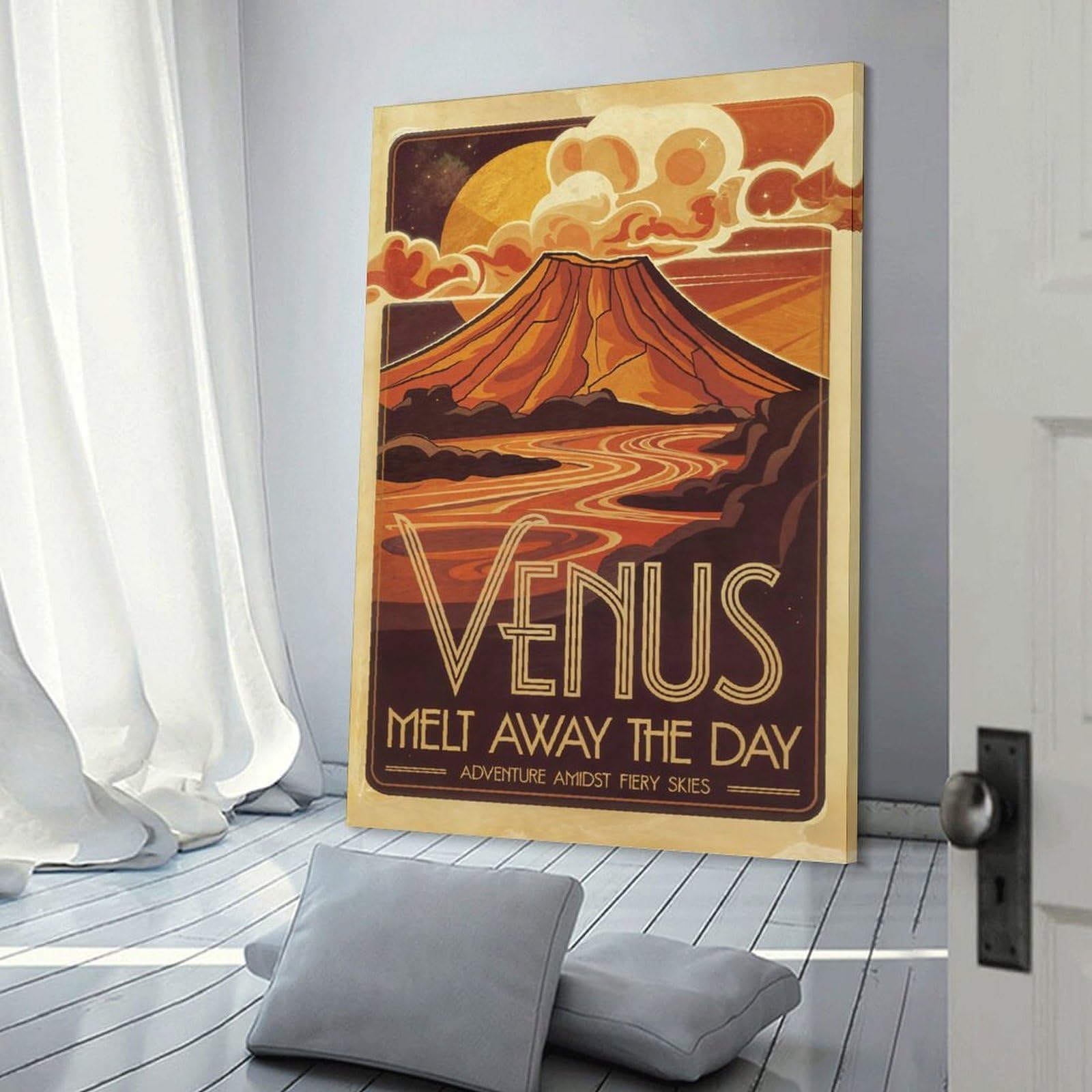 Junmoney Venus Travel Hanging Wall Art 24x36inch(60x90cm), for Bedroom Walls, Guest Spaces Or Lounges, Home Artwork with A Soft Interior Feel
