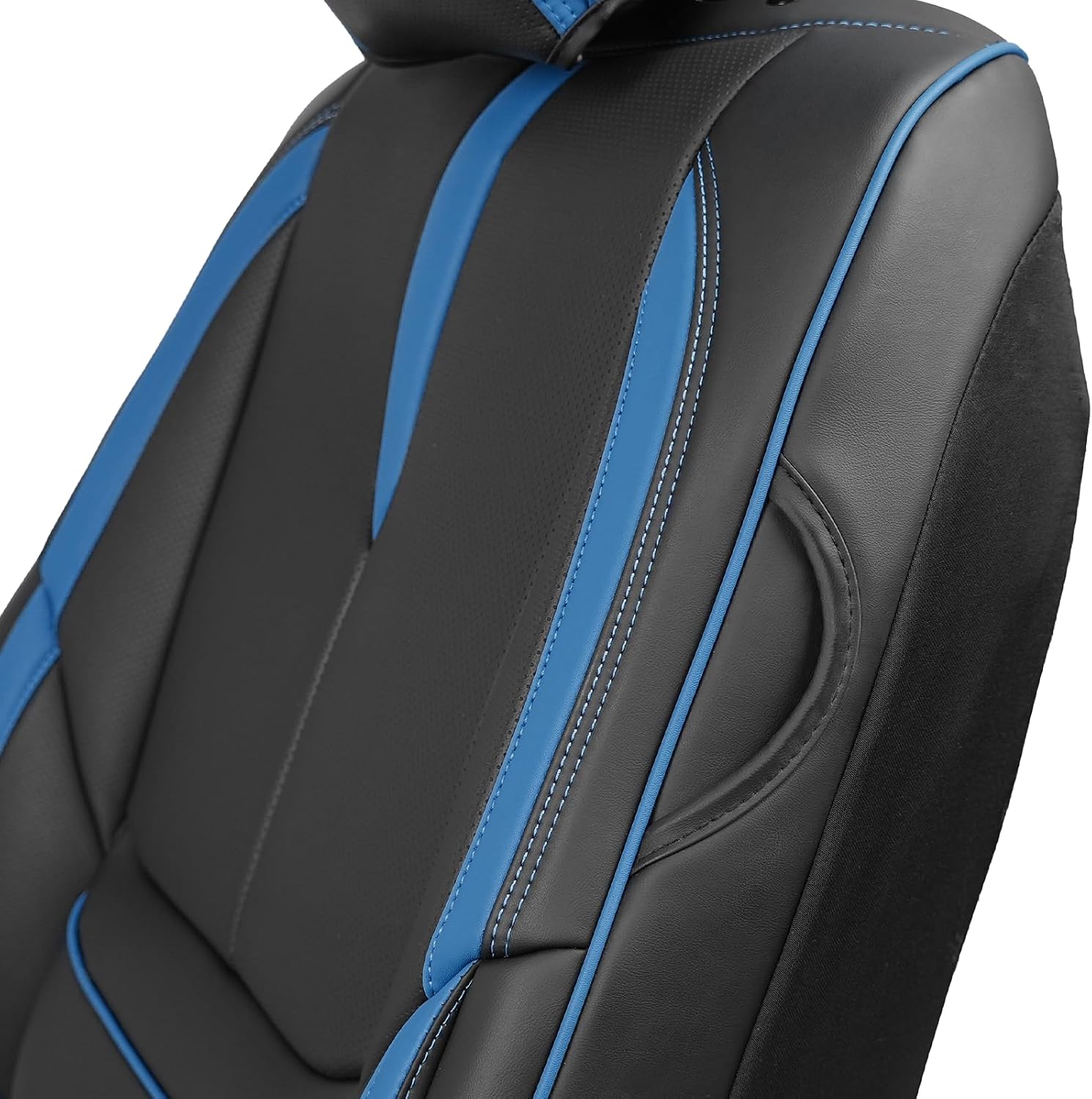 Car Seat Covers Full Set for Toyota Corolla 2002-2026,Waterproof Faux Leather Seat Covers, Full Coverage Wear Resistant Anti-Slip Seat Protectorsn(Black/Blue,5 Seat)