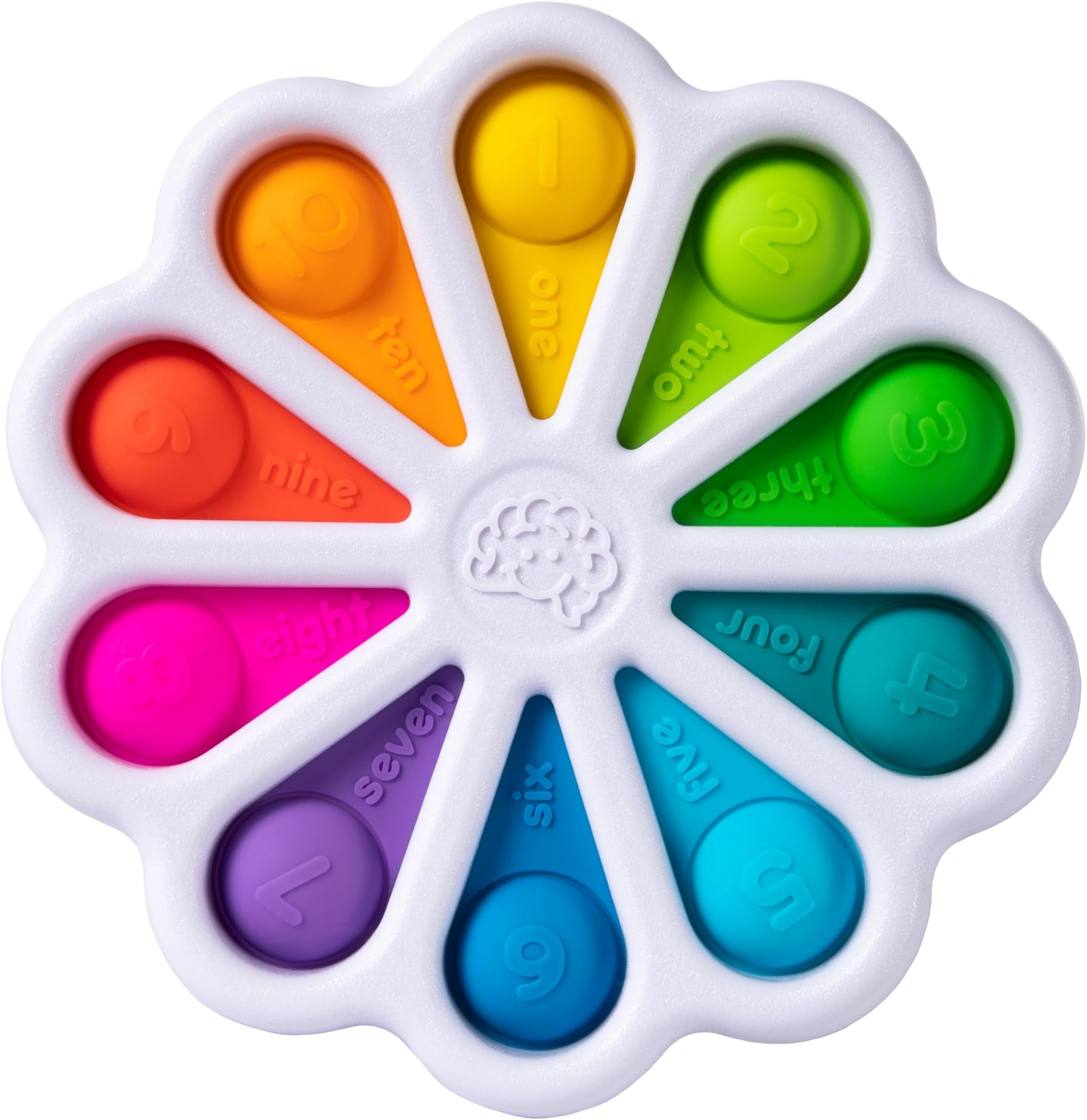 Fat Brain Toys Dimpl Digits,Number Learning Toy Early Development, Educational Toy,Push and Pop Toy,Sensory Toy for Babies, Colourful Toy for Boys and Girls Aged 2 Years and Older,Multi-color,Medium