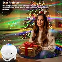 Vista 7 de Star Projector Galaxy Projector for Bedroom, White Noise Bluetooth Speaker Northern Lights Projector, Suitable Gaming, Home Theater, Adult